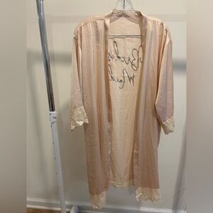 Elegant “brides maid” Lace Trim Women's Robe